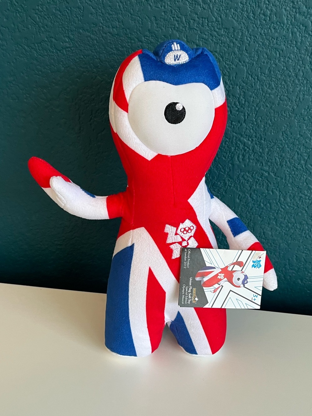 Wenlock Union Jack Olympic Mascot 12” Soft Plush London England 2012 Official